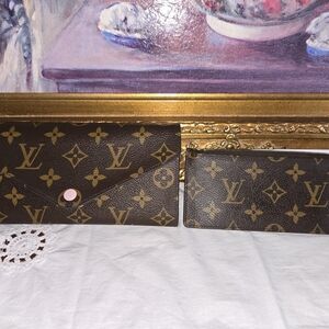 Louis Vuitton Monogram Wallet and Pouch Set